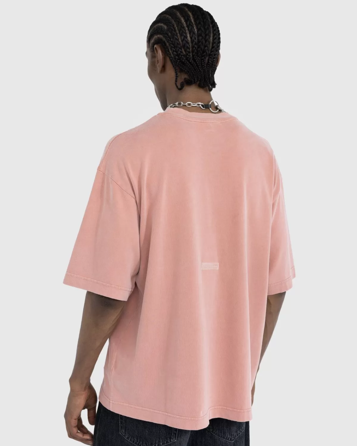 Acne Studios Garment-Dyed T-Shirt Vintage Roze Hot