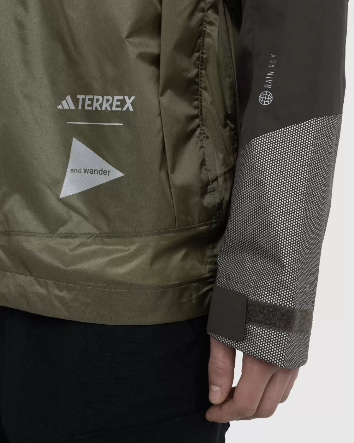 Bovenkleding^adidas Terrex X And Wander Xploric Rain.Rdy Jas Shadow Olive/Olive Strata