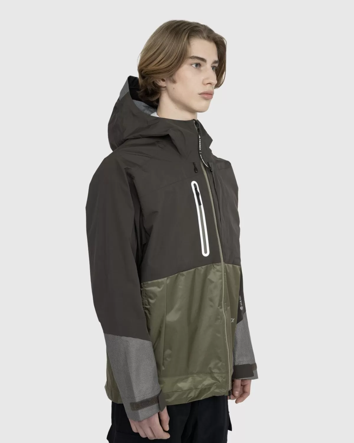 Bovenkleding^adidas Terrex X And Wander Xploric Rain.Rdy Jas Shadow Olive/Olive Strata