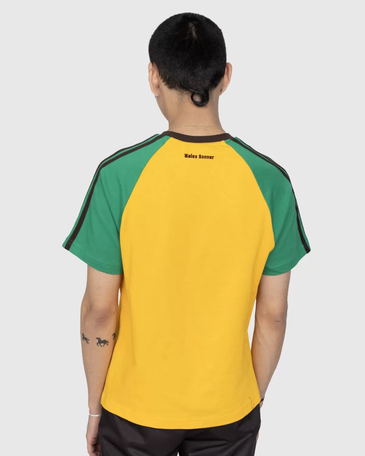 Adidas X Wales Bonner T-Shirt Van Biologisch Katoen Collegiale Goud New