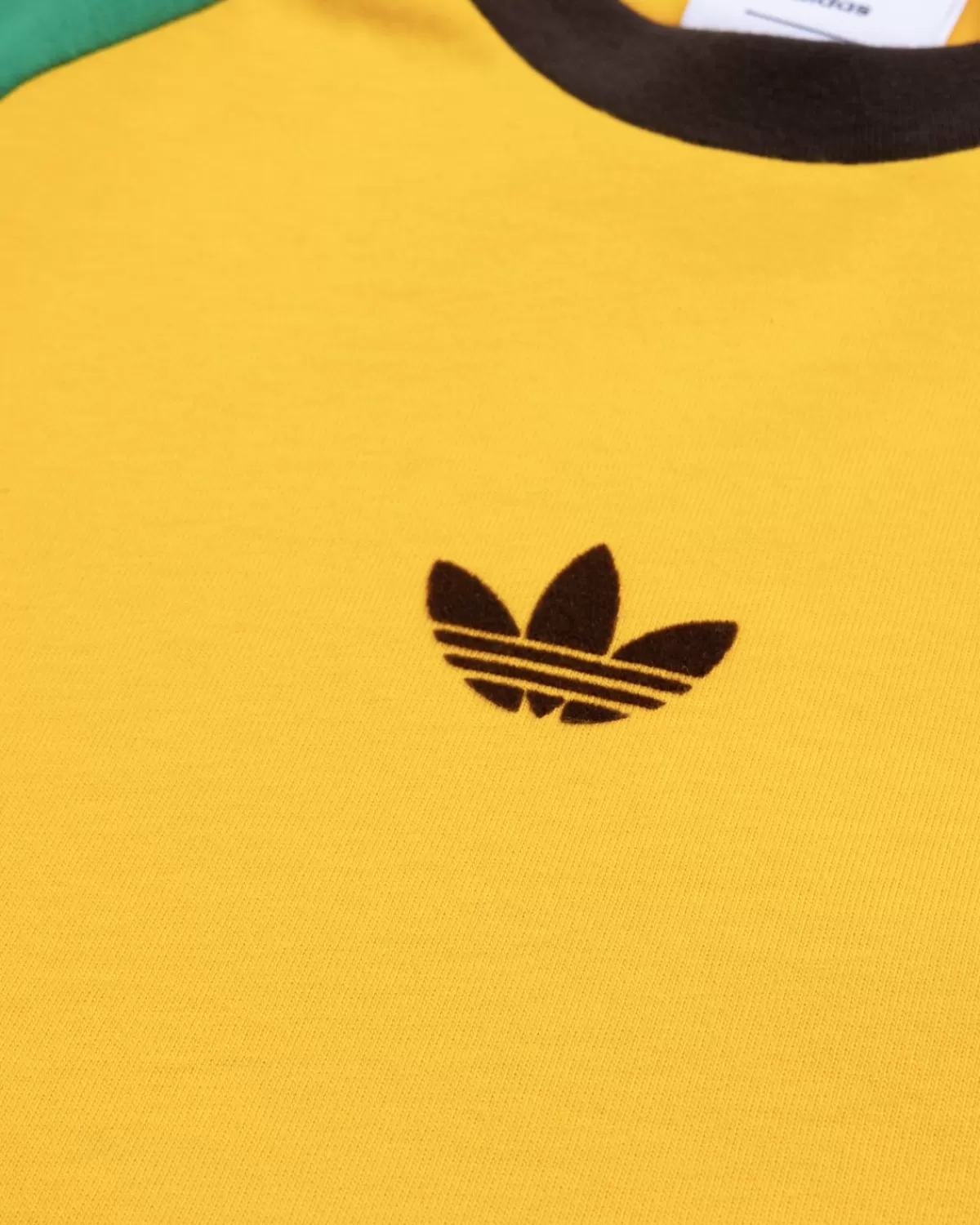 Adidas X Wales Bonner T-Shirt Van Biologisch Katoen Collegiale Goud New