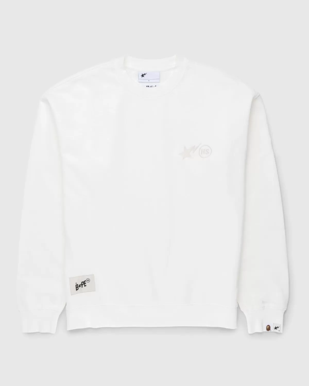 BAPE X Highsnobiety Zwaar Gewassen Ivoor Met Ronde Hals Cheap