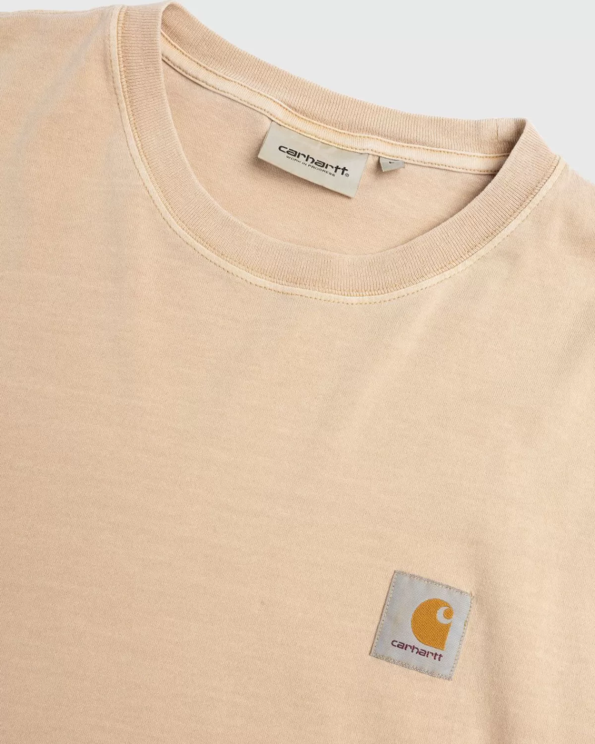 Carhartt WIP Nelson T-Shirt Met Lange Mouwen Garment-Dyed Dusty Hamilton Brown Clearance