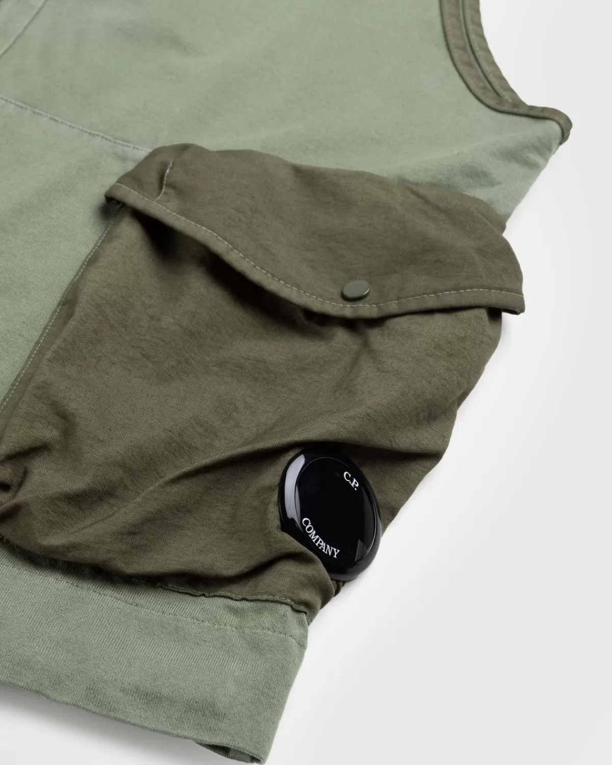 Bovenkleding^C.P. Company Cp Company - Gemerceriseerd Zwaar Jersey Gemengd Vest Met Ritssluiting Groen