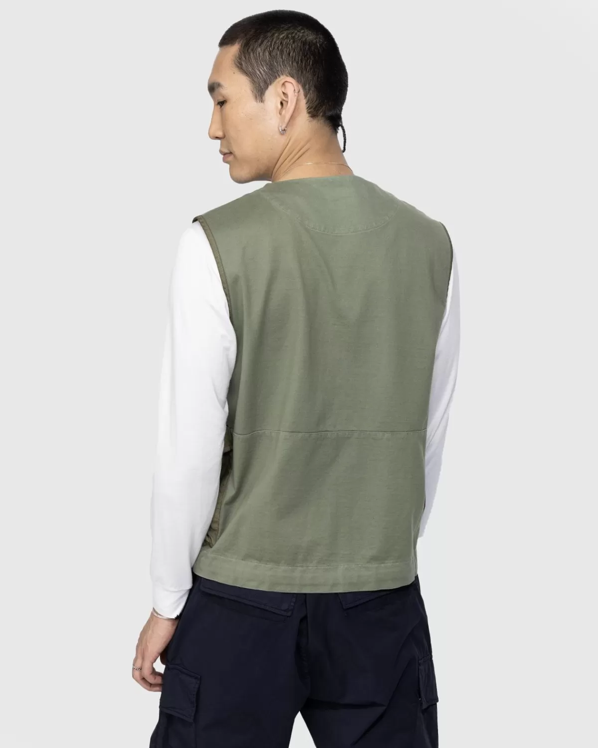 Bovenkleding^C.P. Company Cp Company - Gemerceriseerd Zwaar Jersey Gemengd Vest Met Ritssluiting Groen