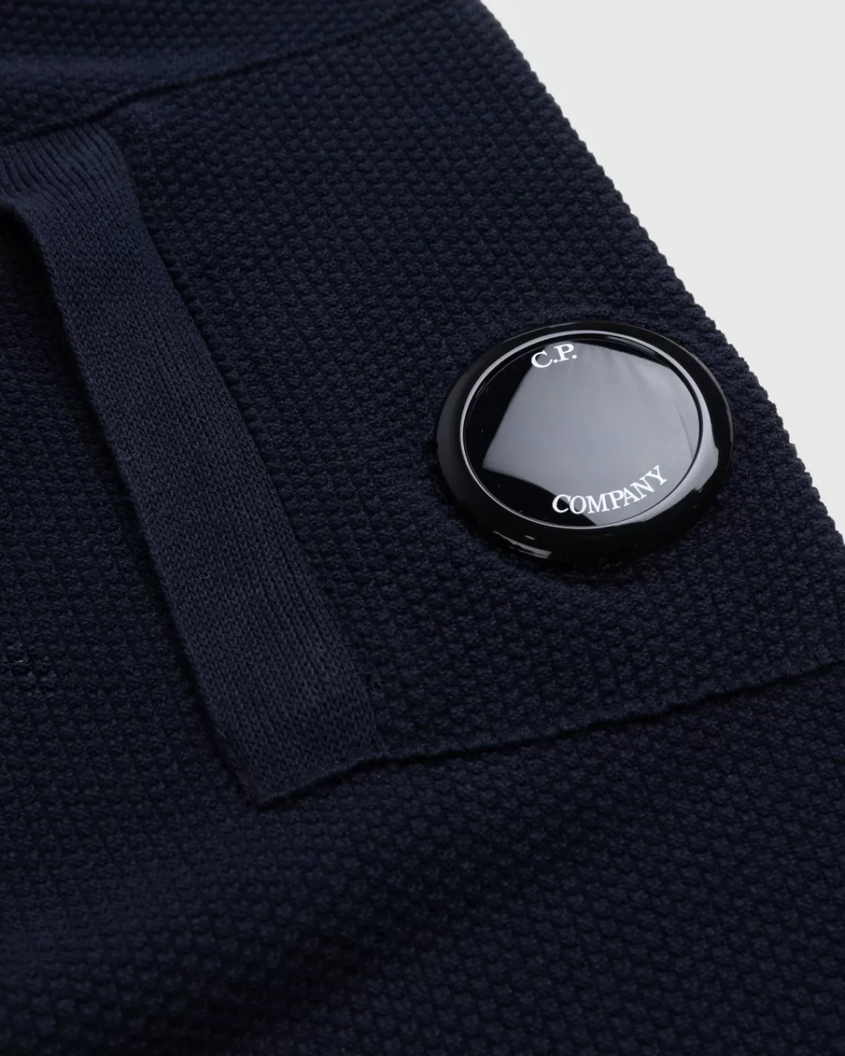 C.P. Company Cp Company - Katoenen Crepe Ronde Hals Gebreid Totaal Eclipse Blauw Online