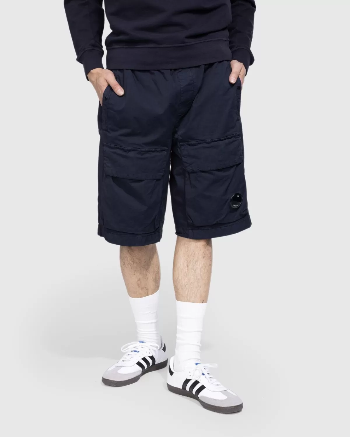 Korte Broek^C.P. Company Cp Company - Utility-Short Met Stretch Van Keperstof Total Eclipse Blue