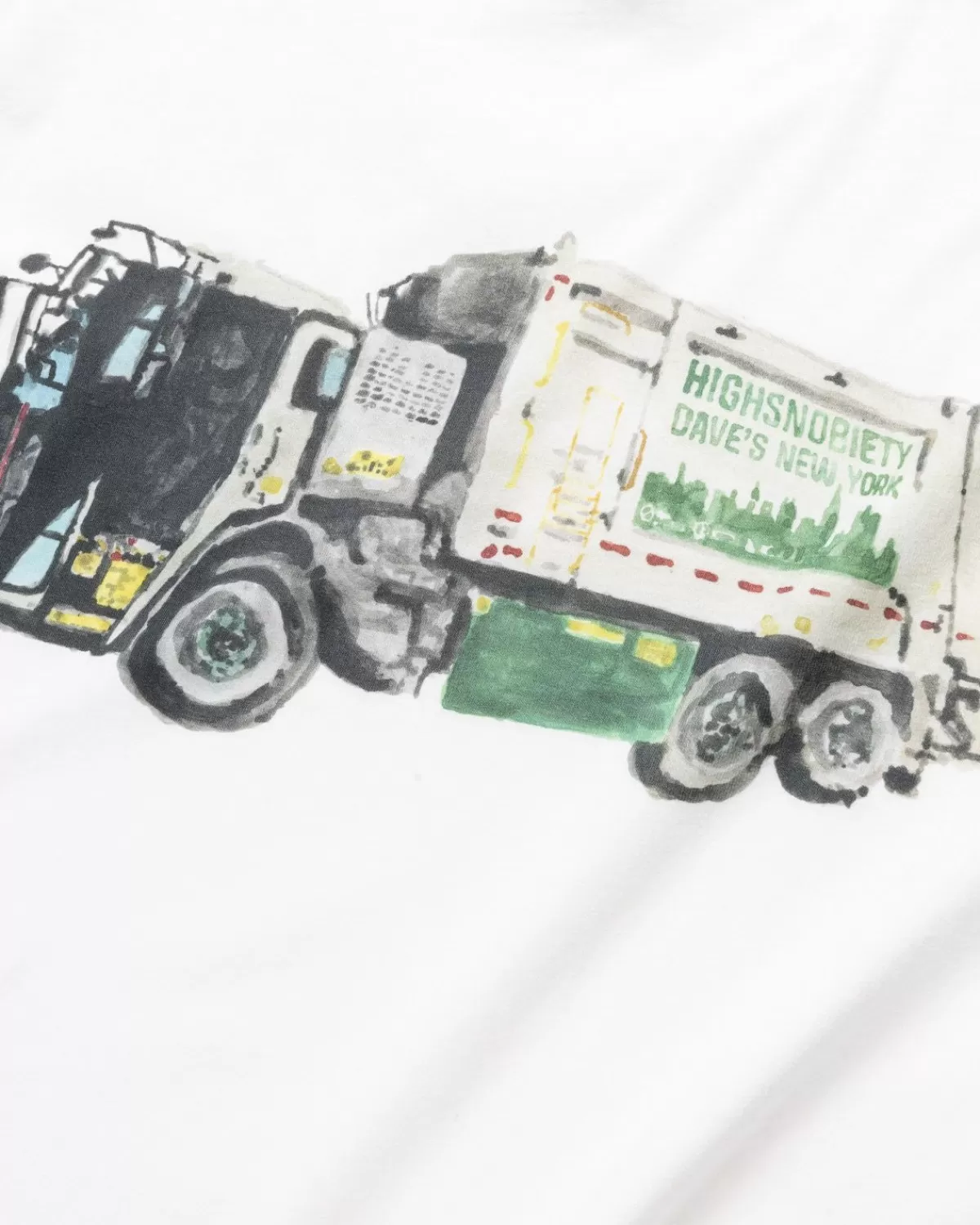 Dave's New York X Highsnobiety Sanitation Truck T-Shirt Wit Shop