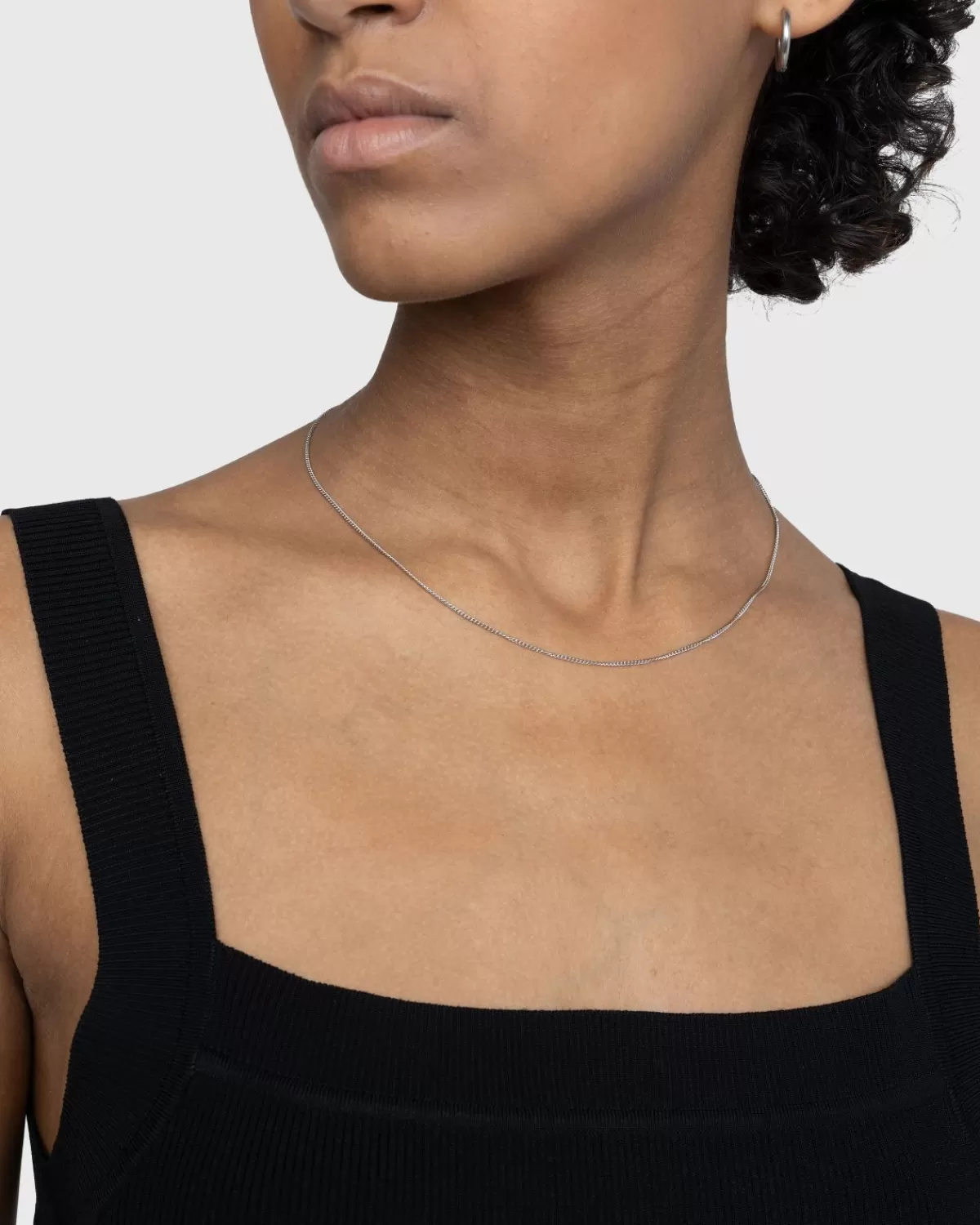 Dries van Noten Logo Tag Ketting Zilver Shop