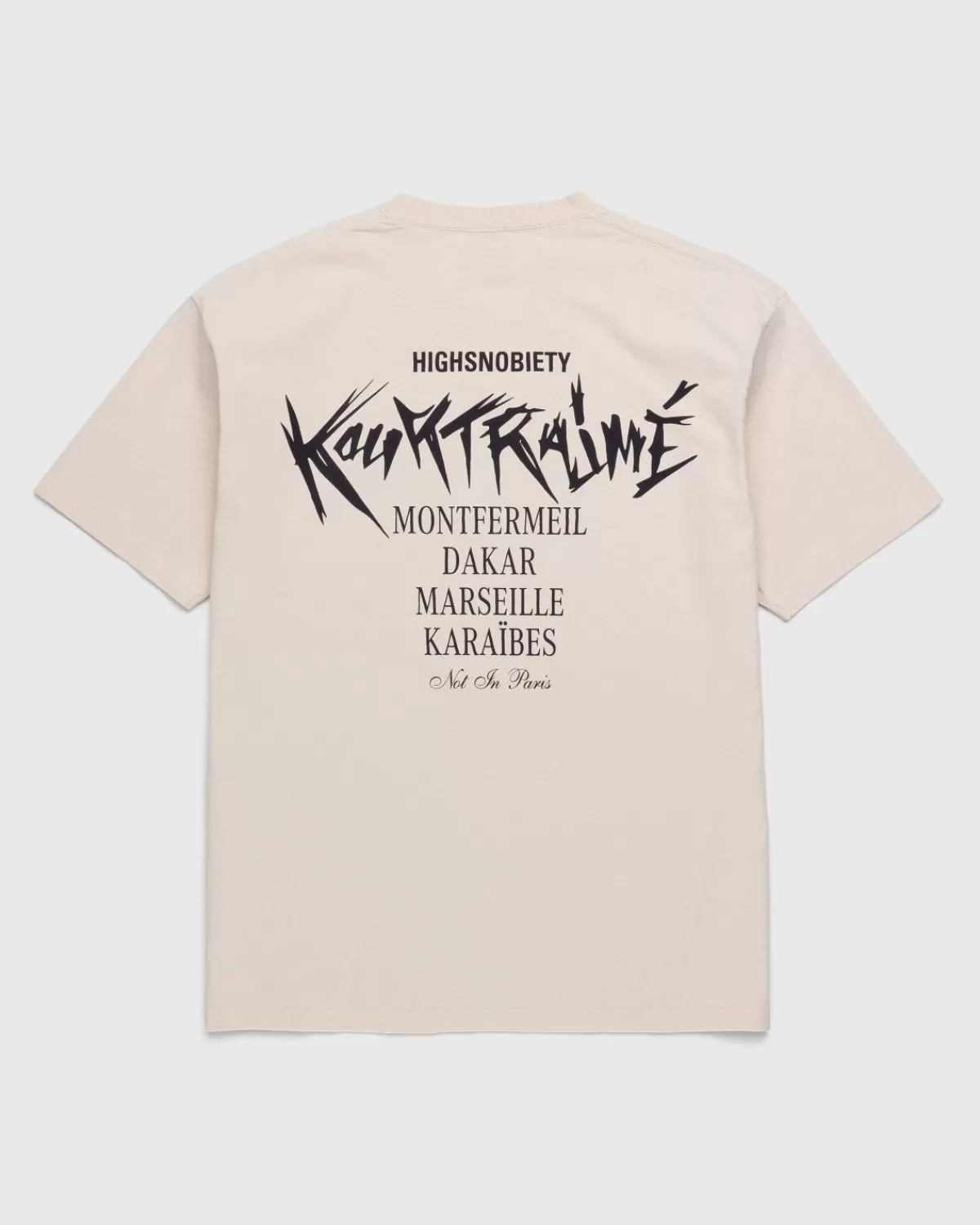École Kourtrajmé Ecole Kourtrajme X Highsnobiety T-Shirt Met Korte Mouwen Eggshell Cheap