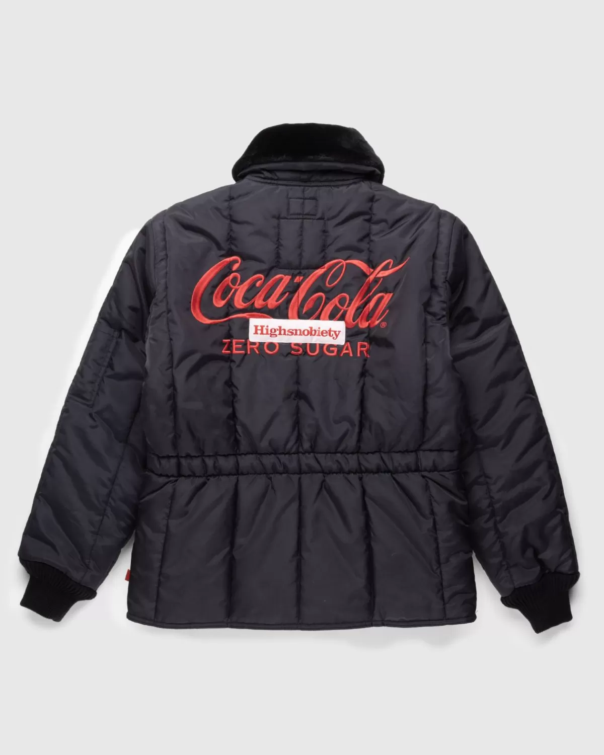 Bovenkleding^Highsnobiety X Coca-Cola Zero Sugar Refrigiwear Iron-Tuff® Polar Jacket Zwart