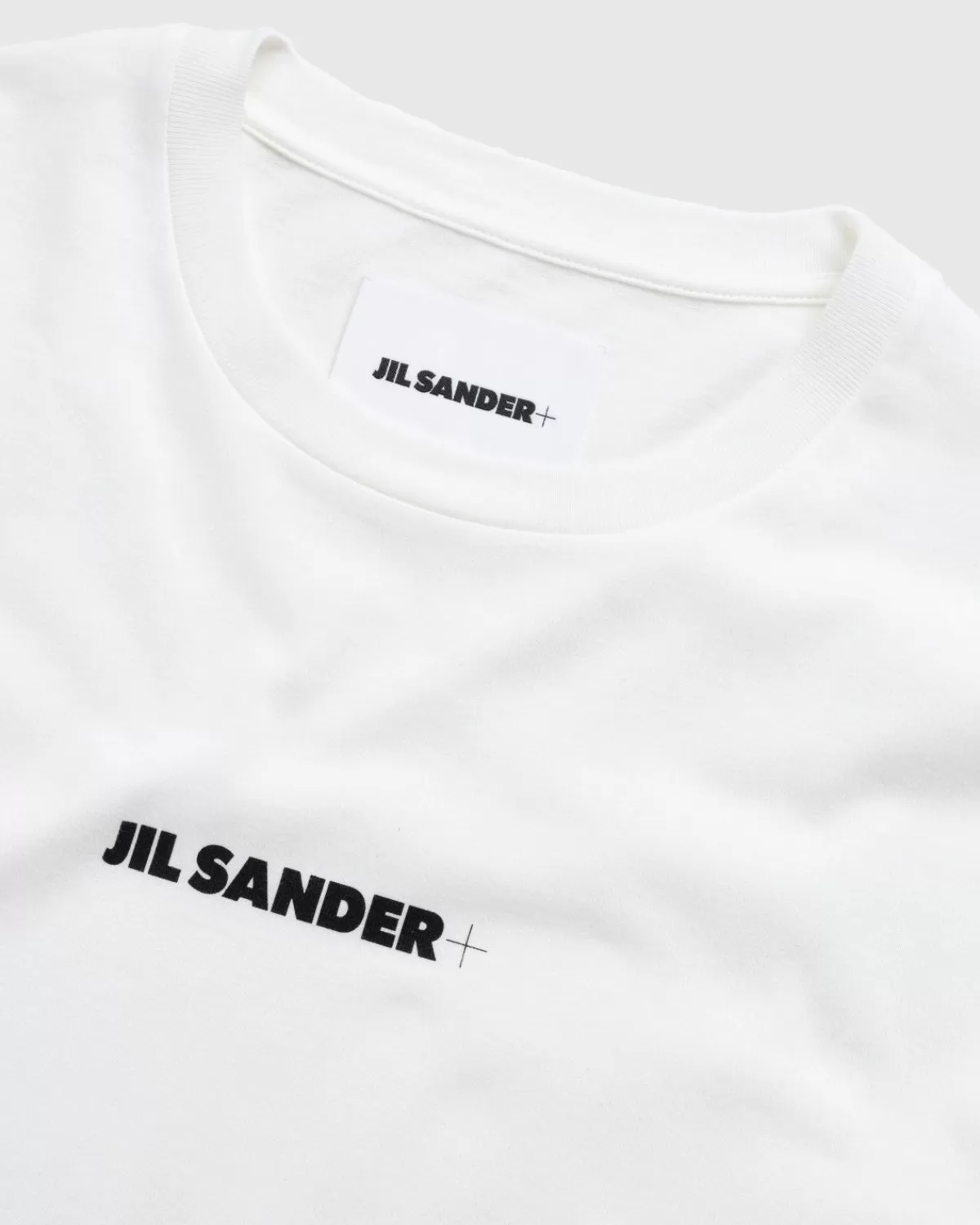 Jil Sander Logo T-Shirt Met Lange Mouwen Porselein Wit Clearance