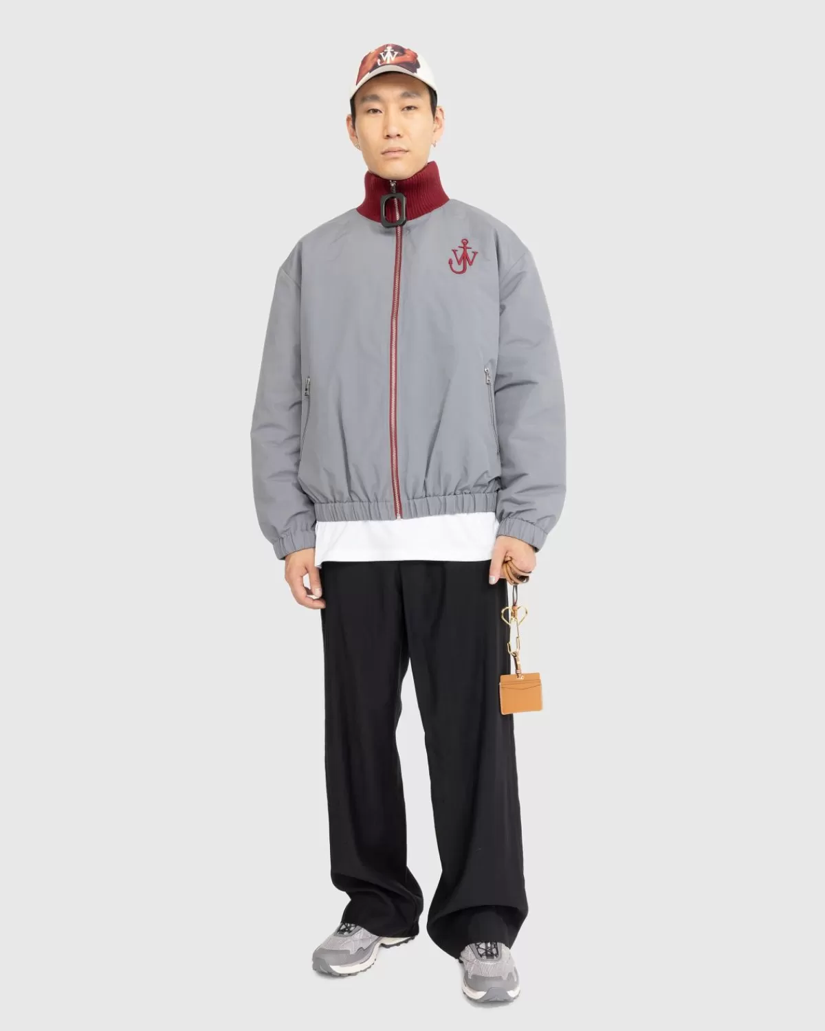 Bovenkleding^J.W. Anderson Jw Anderson - Contrasterende Blouson Met Ritssluiting Aan De Voorkant Grijs