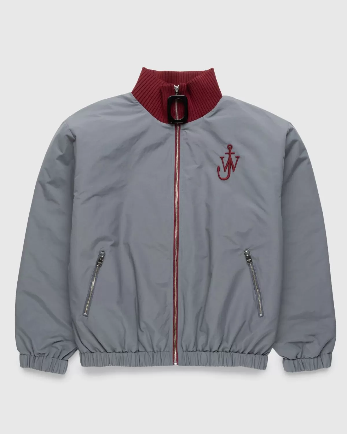 Bovenkleding^J.W. Anderson Jw Anderson - Contrasterende Blouson Met Ritssluiting Aan De Voorkant Grijs