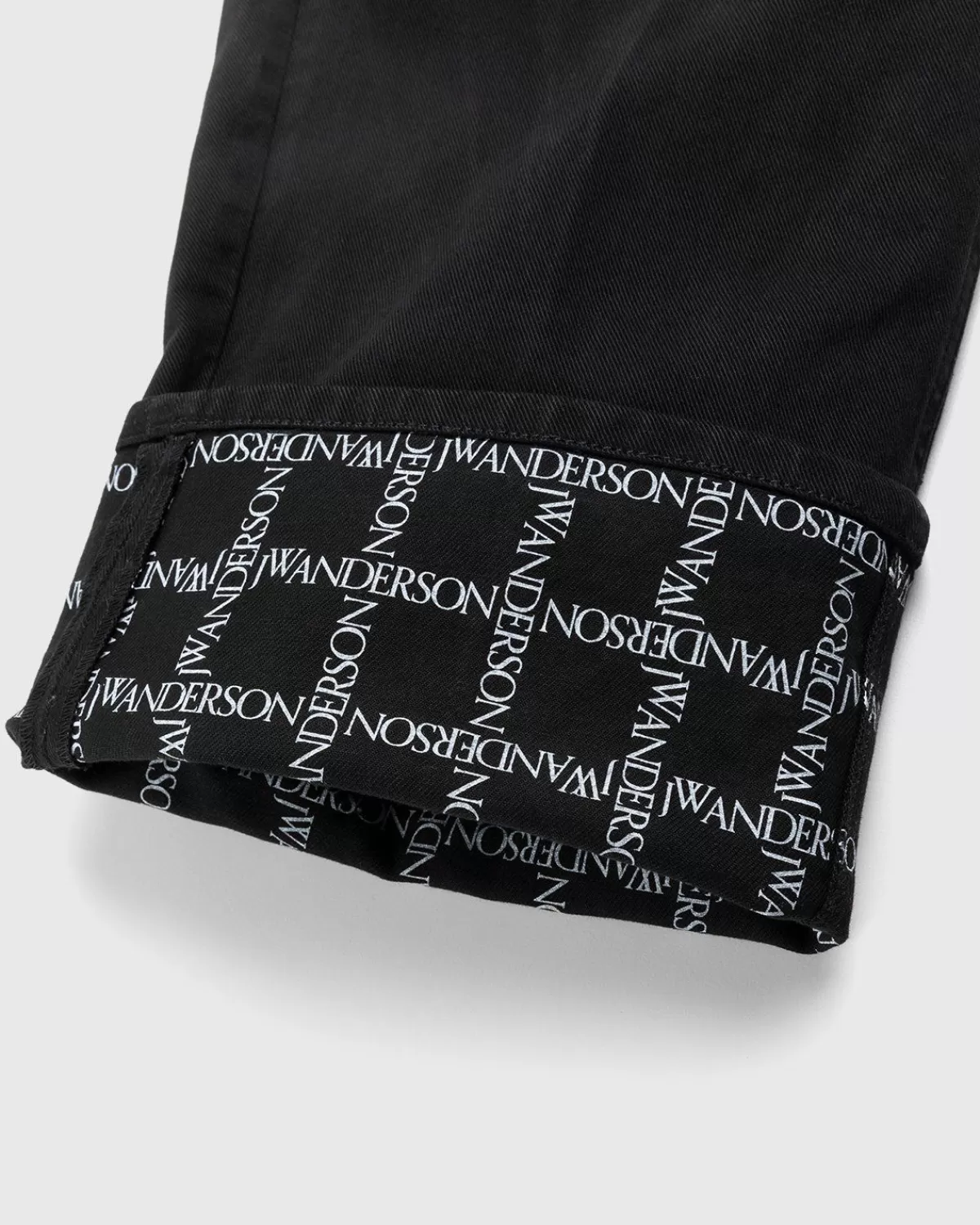 Broek^J.W. Anderson Jw Anderson Jeans Met Wijde Pijpen Met Logoraster Zwart