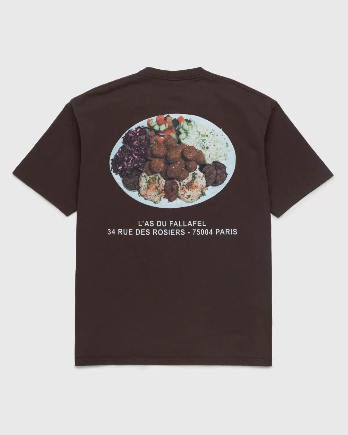 L'As du Fallafel X Highsnobiety T-Shirt Met Korte Mouwen Bruin Fashion