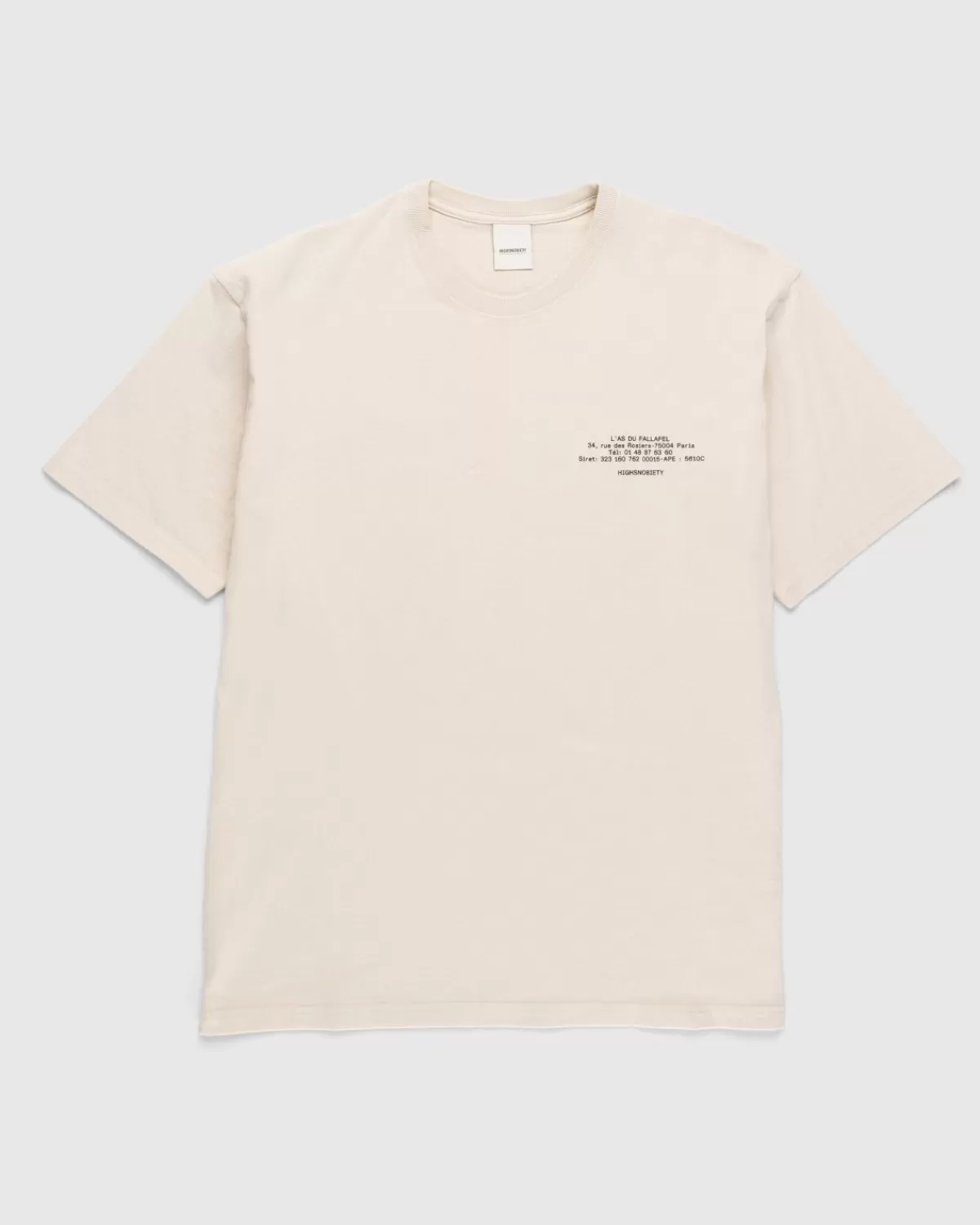 L'As du Fallafel X Highsnobiety T-Shirt Met Korte Mouwen Gebroken Wit Cheap