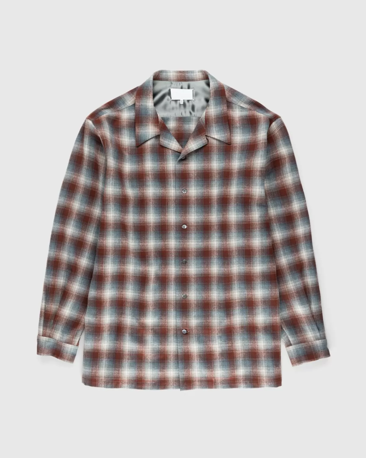 Overhemden^Maison Margiela Oversized Geruit Wollen Overhemd Met Knoopsluiting, Multi