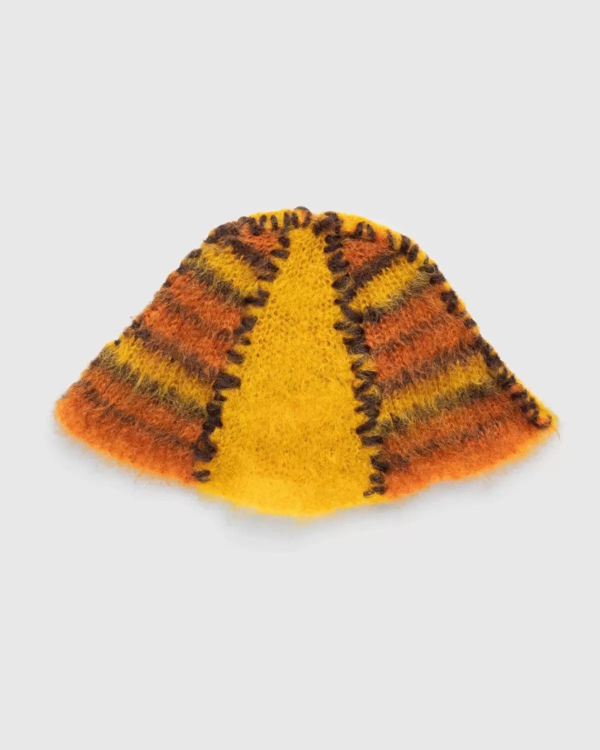 Marni Color-Block Mohair Muts Oranje Shop