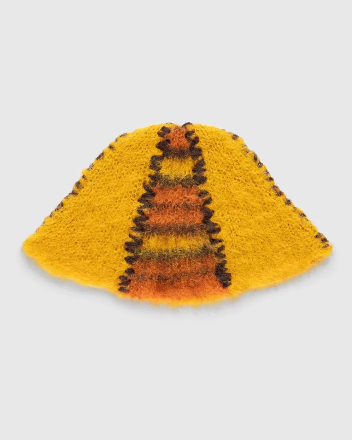 Marni Color-Block Mohair Muts Oranje Shop