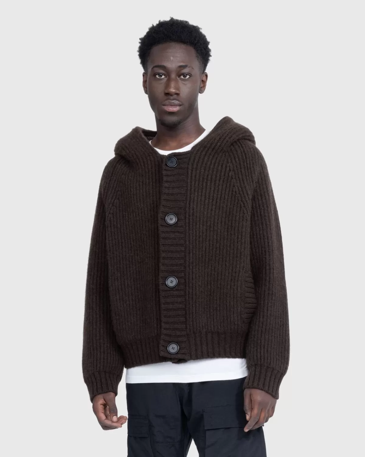 Gebreide Kleding^Meta Campania Collective Michel Overdreven Rib Kasjmier Vest Met Capuchon Donker Chocoladebruin