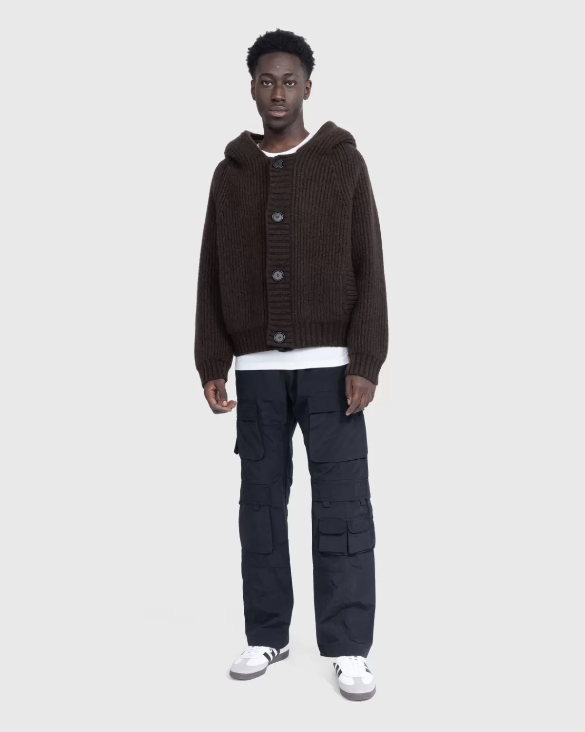 Gebreide Kleding^Meta Campania Collective Michel Overdreven Rib Kasjmier Vest Met Capuchon Donker Chocoladebruin