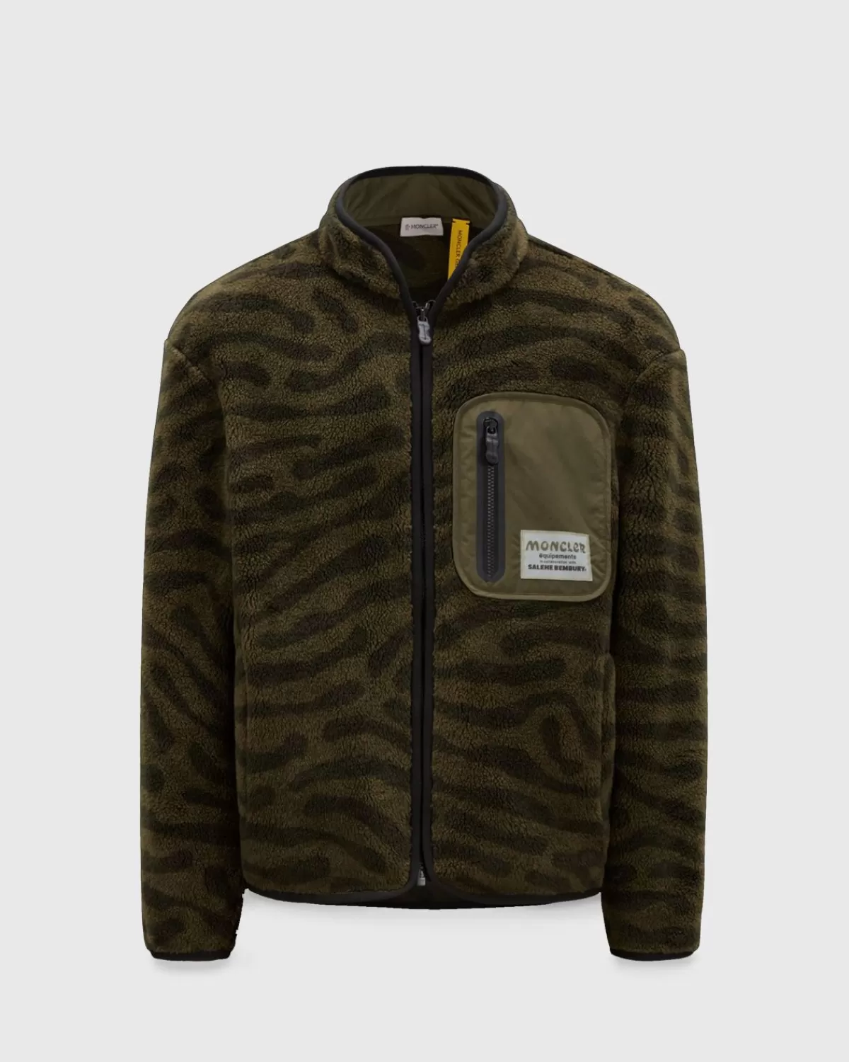 Gebreide Kleding^Moncler X Salehe Bembury - Teddy Sweatshirt Met Rits Groen