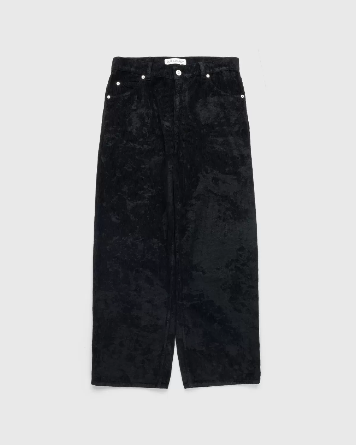 Broek^Our Legacy Onze Erfenis Vast Gesneden Corduroy Jeans Zwart