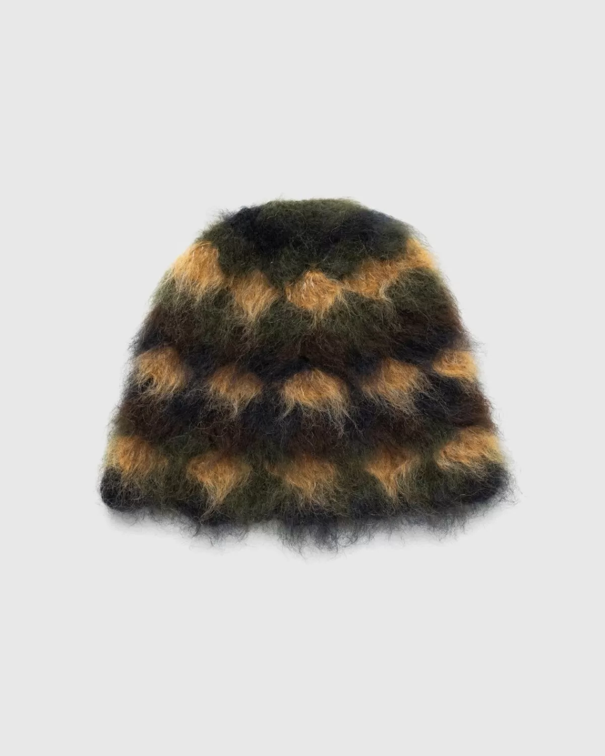 SSU Bucket Hat Van Geborsteld Mohair Met Schelpen, Forest Camo Sale