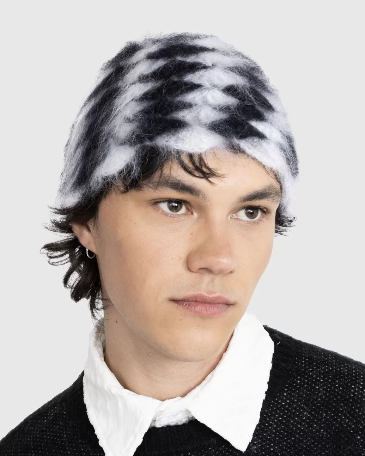 SSU Bucket Hat Van Geborsteld Mohair Schelp Jester Wit Fashion