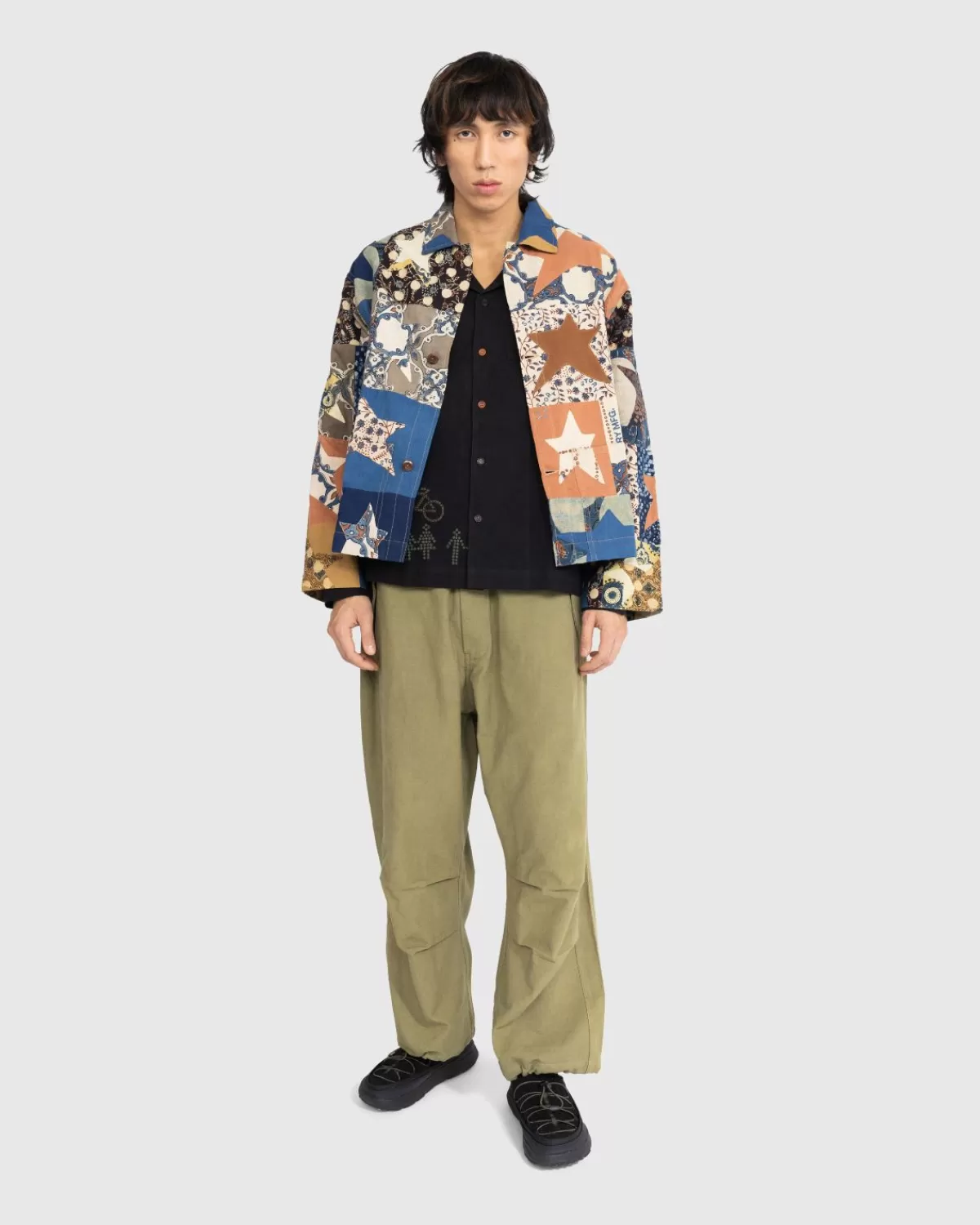 Bovenkleding^Story mfg. Verhaal Mfg. Short On Time Jas Patchwork Multi