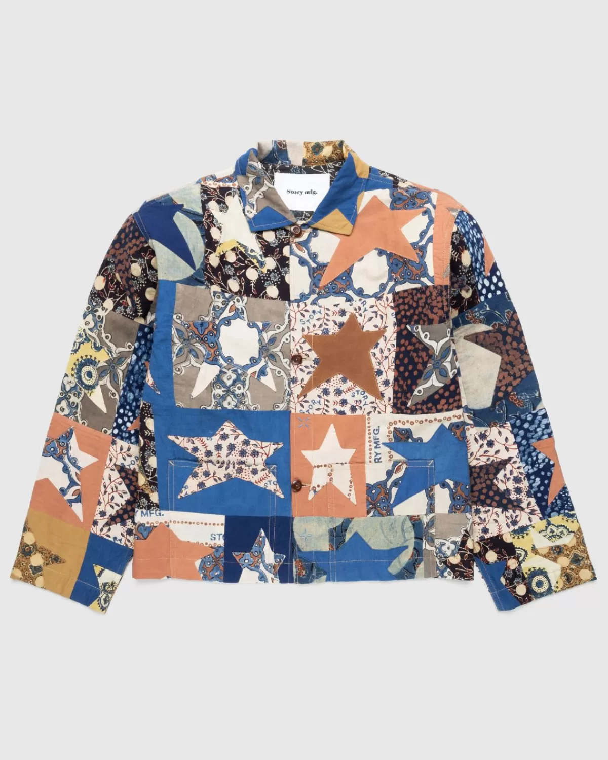Bovenkleding^Story mfg. Verhaal Mfg. Short On Time Jas Patchwork Multi
