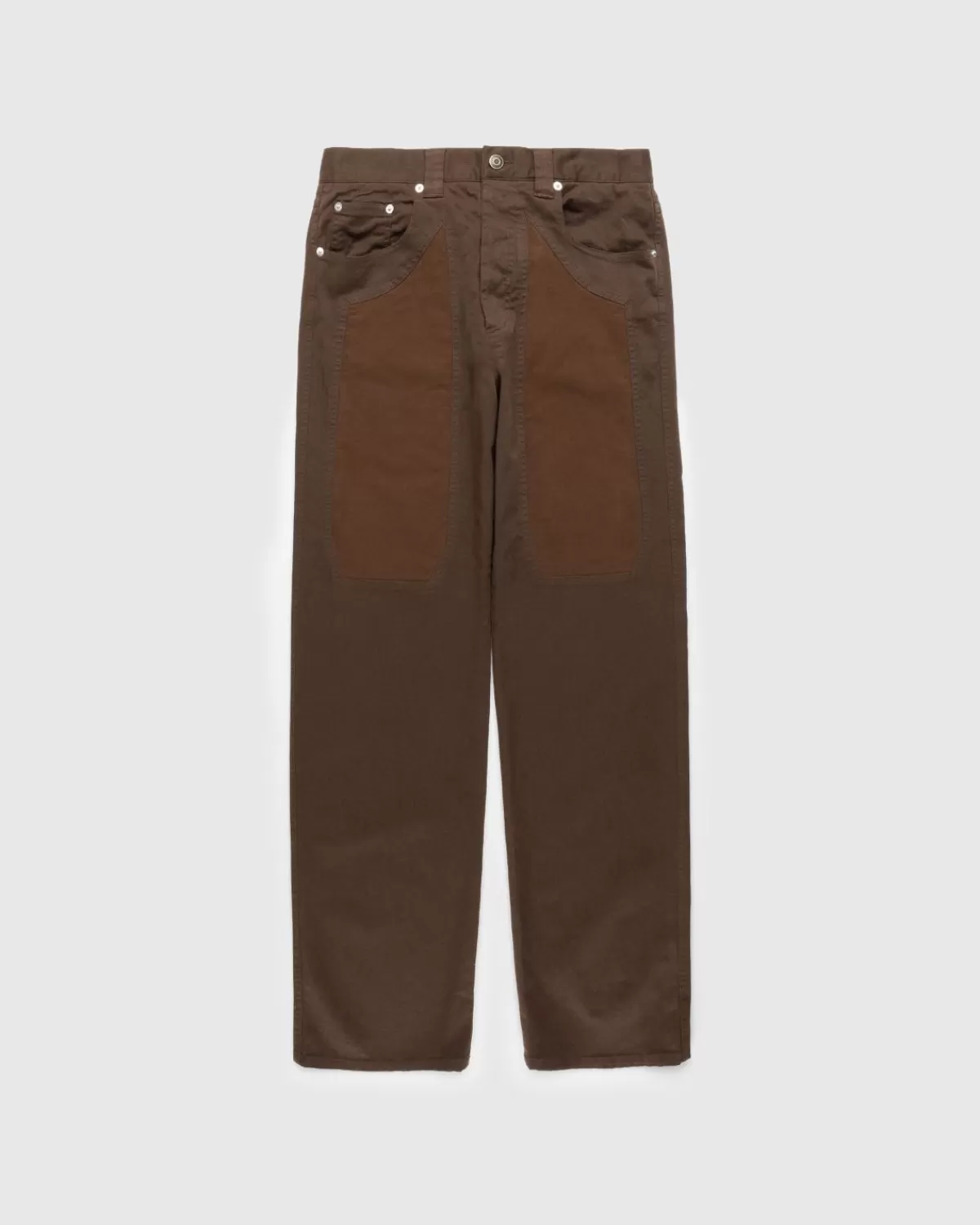 Broek^Winnie New York - Jeans Met Rechte Pijpen En Panelen, Bruin