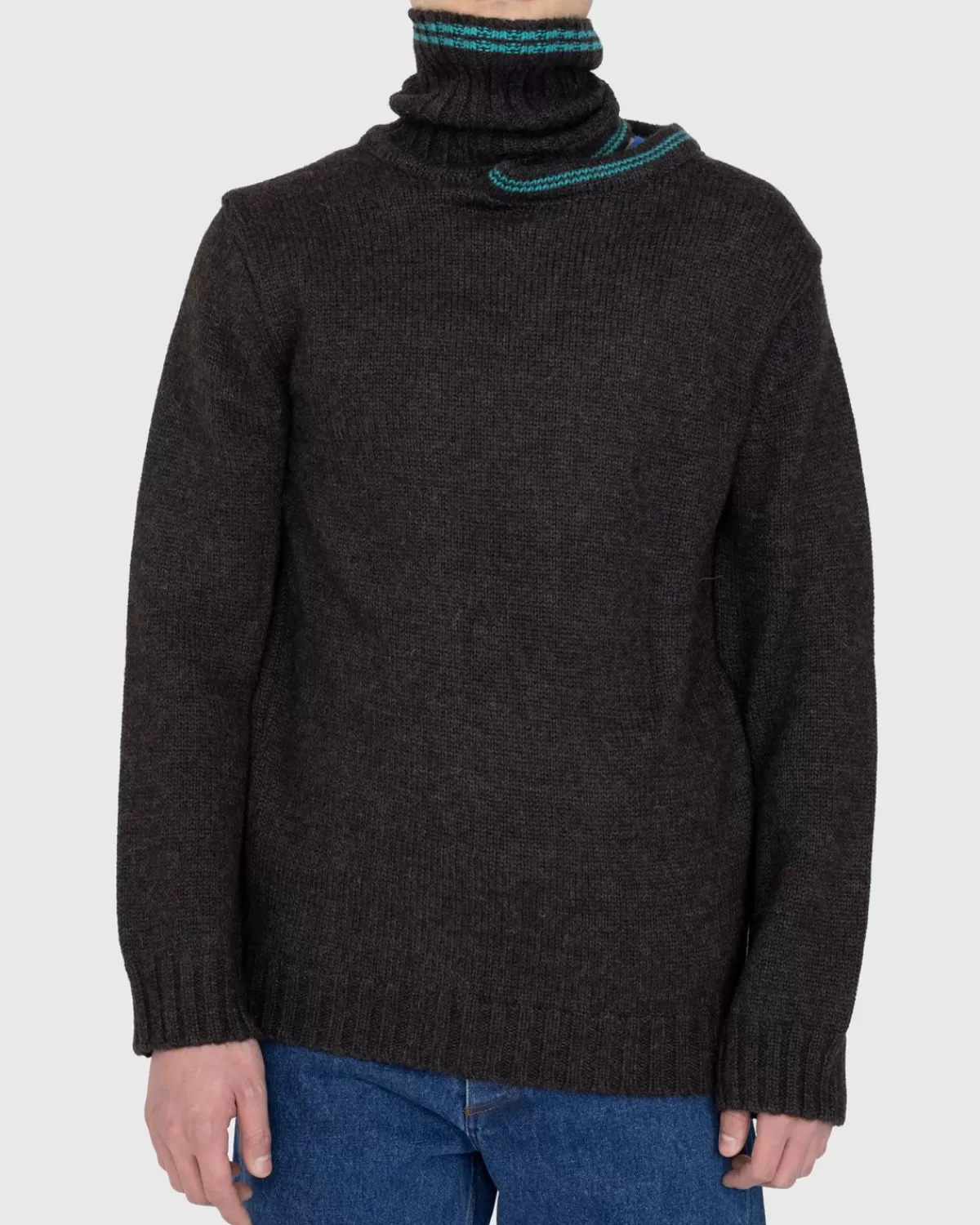 Gebreide Kleding^Y/Project Klassieke Oversized Trui Met Dubbele Hals, Bruin