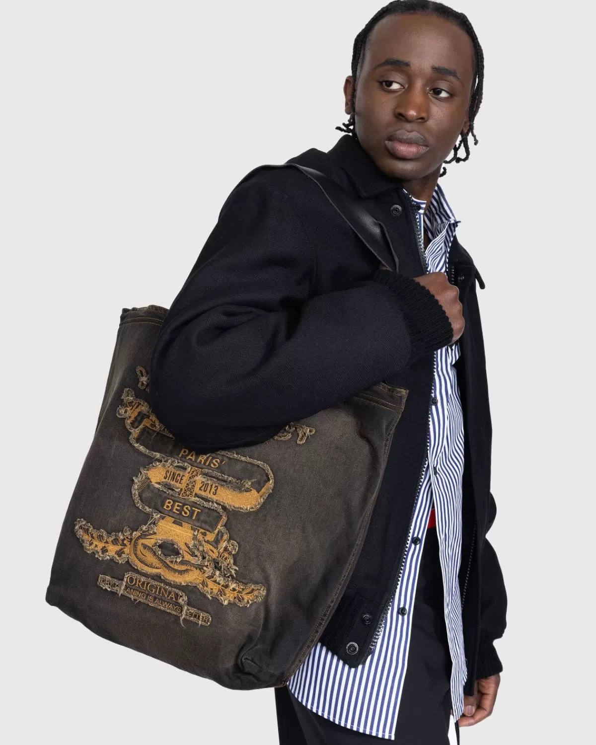 Y/Project Paris' Beste Tote Bag Vintage Zwart Discount